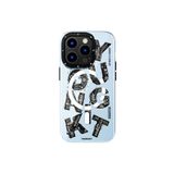 YoungKit iPhone 14 Pro Uyumlu Kılıf Magsafe Şarj Özellikli Yazı Temalı Youngkit Mechanic Serisi Kapak