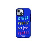 Youngkit İphone 15 Kılıf Yazı Desenli Youngkit Mindfullness Serisi Kapak Mavi