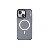 Youngkit iPhone 15 Plus Uyumlu Kılıf Magsafe ile Uyumlu Youngkit Colored Sand Serisi Kapak Siyah