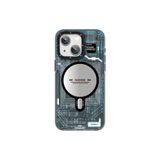 Youngkit iPhone 15 Plus Uyumlu Kılıf Magsafe ile Uyumlu YoungKit Technology Serisi Kapak Mavi