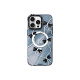 Youngkit iPhone 15 Pro Kılıf Magsafe ile Uyumlu Airbagli Çift Katmanlı Youngkit Star&Butterfly Serisi Gri