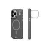 Youngkit iPhone 15 Pro Kılıf Magsafe ile Uyumlu Kamera Standlı Silikon Youngkit Bitty Cream Kapak Gri