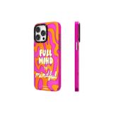 Youngkit İphone 15 Pro Max Kılıf Yazı Desenli Youngkit Mindfullness Serisi Kapak Mor