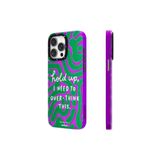 Youngkit İphone 15 Pro Max Kılıf Yazı Desenli Youngkit Mindfullness Serisi Kapak Yeşil
