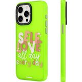 Youngkit İphone 15 Pro Max Uyumlu Kılıf Bethany Green Tasarımlı Youngkit Sweet Language Kapak Yeşil