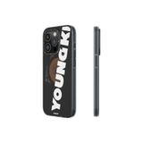 Youngkit İphone 15 Pro Max Uyumlu Kılıf Magsafe ile Uyumlu Binfen Serisi Yazı Temalı Kapak Siyah