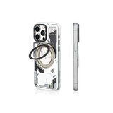 Youngkit iPhone 15 Pro Max Uyumlu Kılıf Magsafe ile Uyumlu Youngkit 360° Standlı Starship Serisi Beyaz