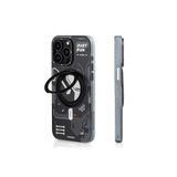 Youngkit iPhone 15 Pro Max Uyumlu Kılıf Magsafe ile Uyumlu Youngkit 360° Standlı Starship Serisi Siyah