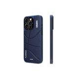 Youngkit iPhone 15 Pro Max Uyumlu Kılıf Magsafe ile Uyumlu Youngkit Backboard Serisi Leather Mavi