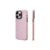 Youngkit iPhone 15 Pro Max Uyumlu Kılıf Magsafe ile Uyumlu Youngkit Backboard Serisi Leather Pembe