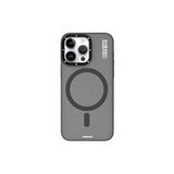 Youngkit iPhone 15 Pro Max Uyumlu Kılıf Magsafe ile Uyumlu Youngkit Hidden Sand Serisi Kapak Gri