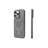 Youngkit iPhone 15 Pro Max Uyumlu Kılıf Magsafe ile Uyumlu Youngkit Velvet Magnet Serisi Kapak Gri, 8683886850291