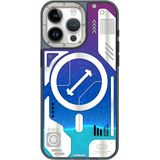 Youngkit İphone 15 Pro Max Uyumlu Kılıf Sıvı Akışkanlı Magsafe Özellikli Youngkit Galaxy Serisi Kapak Mavi