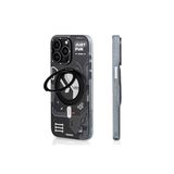 Youngkit iPhone 15 Pro Uyumlu Kılıf Magsafe ile Uyumlu Youngkit 360° Standlı Starship Serisi Kapak Siyah