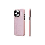 Youngkit iPhone 15 Pro Uyumlu Kılıf Magsafe ile Uyumlu Youngkit Backboard Serisi Leather Pembe