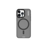 Youngkit iPhone 15 Pro Uyumlu Kılıf Magsafe ile Uyumlu Youngkit Hidden Sand Serisi Kapak Gri