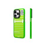 Youngkit iPhone 15 Pro Uyumlu Kılıf YoungKit Luggage FireFly Serisi Kapak Yeşil