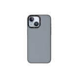 YoungKit iPhone 15 Uyumlu Kılıf Buzlu Mat Tasarım Youngkit Hidden Sand Serisi Kapak Gri