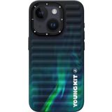 Youngkit İphone 15 Uyumlu Kılıf Kuzey Işıkları Desenli Youngkit Aurora Serisi Yeşil