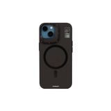 Youngkit iPhone 15 Uyumlu Kılıf Magsafe ile Uyumlu Standlı YoungKit Hermit Bracket Serisi Kapak Siyah