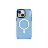 Youngkit iPhone 15 Uyumlu Kılıf Magsafe ile Uyumlu Youngkit Colored Sand Serisi Kapak Mavi