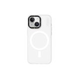 Youngkit iPhone 15 Uyumlu Kılıf Magsafe ile Uyumlu Youngkit Hidden Sand Serisi Kapak Beyaz