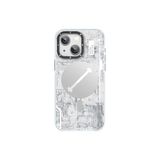 Youngkit iPhone 15 Uyumlu Kılıf Magsafe ile Uyumlu YoungKit Technology Serisi Kapak Beyaz