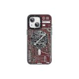 Youngkit iPhone 15 Uyumlu Kılıf Magsafe ile Uyumlu YoungKit Technology Serisi Kapak Kırmızı