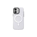 Youngkit iPhone 16 Plus Uyumlu Kılıf Magsafe ile Uyumlu Youngkit Hidden Sand Serisi Kapak Beyaz