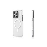 Youngkit iPhone 16 Pro Max Uyumlu Kılıf Magsafe ile Uyumlu Youngkit Hidden Sand Serisi Kapak Beyaz