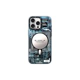 Youngkit iPhone 16 Pro Max Uyumlu Kılıf Magsafe ile Uyumlu YoungKit Technology Serisi Kapak Mavi