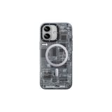 Youngkit iPhone 16 Uyumlu Kılıf Magsafe ile Uyumlu YoungKit Technology Serisi Kapak Gri
