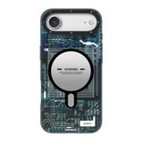 YOUNGKIT iPhone 17 Air ile uyumlu Kılıf M-safeli Kamera Denetim Butonlu Youngkit Technology Serisi Kapak Mavi