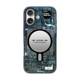 YOUNGKIT iPhone 17 ile uyumlu Kılıf M-safe Özellikli Kamera Denetim Butonlu Youngkit Technology Serisi Kapak Mavi
