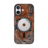 YOUNGKIT iPhone 17 ile uyumlu Kılıf M-safeli Kamera Denetim Butonlu Youngkit Technology Serisi Kapak Turuncu