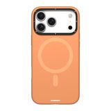 YOUNGKIT iPhone 17 Pro ile uyumlu Kılıf M-Safe Özellikli Kamera Standlı Youngkit Gel Cream Serisi Kapak Turuncu