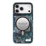 YOUNGKIT iPhone 17 Pro ile uyumlu Kılıf M-safeli Kamera Denetim Butonlu Youngkit Technology Serisi Kapak Mavi