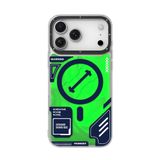YOUNGKIT iPhone 17 Pro ile uyumlu Kılıf M-safeli Parlak Kumlu Sıvılı Tasarımlı Galaxy Fantasy Serisi Kapak Yeşil