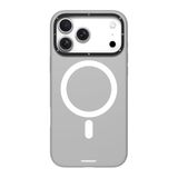 YOUNGKIT iPhone 17 Pro Max ile uyumlu Kılıf M-Safe Özellikli Kamera Standlı Youngkit Gel Cream Serisi Kapak Gri