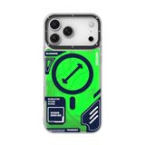 YOUNGKIT iPhone 17 Pro Max ile uyumlu Kılıf M-safeli Parlak Kumlu Sıvılı Galaxy Fantasy Serisi Kapak Yeşil