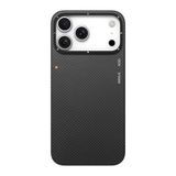 Youngkit İphone 17 Pro Max Kılıf M-Safeli Aramid Fiber Youngkit 1500D Kevlar Extreme Wing Serisi Kapak Siyah