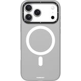 Youngkit İphone 17 Pro Max Uyumlu Kılıf M-Safe Özellikli Kamera Standlı Gel Cream Serisi Kapak Gri
