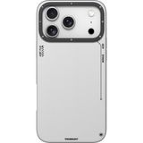 Youngkit İphone 17 Pro Max Uyumlu Kılıf M-Safeli Basit Mat Deri Desenli Tech Fashion Seri Kapak Gri