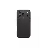 Youngkit İphone 17 Pro Uyumlu Kılıf M-Safeli Basit Mat Deri Desenli Tech Fashion Serisi Kapak Siyah