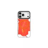 Youngkit İphone 17 Pro Uyumlu Kılıf M-Safeli Parlak Kumlu Sıvılı Galaxy Fantasy Serisi Kapak Turuncu