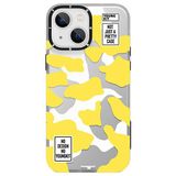 Youngkit Kamuflaj Serisi Cl018 iPhone 13 Sert Silikon Sarı Kılıf
