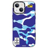 Youngkit Kamuflaj Serisi Cl019 iPhone 13 Sert Silikon Mavi Kılıf