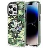 YOUNGKIT Manyetik iPhone 14 Pro Kılıf Askeri Sınıf Düşmeye Karşı Koruma Kamuflaj Desenli Mat Telefon Kılıfı iPhone 14 Pro için Darbeye Dayanıklı Tampon İnce Koruyucu Kılıf - yeşil