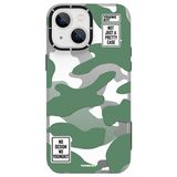 YoungKitKamuflaj Serisi Cl017 iPhone 13 Sert Silikon Yeşil Kılıf