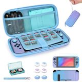 Younik Switch 2017 anahtarı kılıfı, 14'ü 1 arada Anahtar Aksesuarları, Taşıma Kılıfı, Switch ve J-Con için Koruyucu Aksesuarlar, Oyun Kartı Kılıfı, Mavi ve Mor